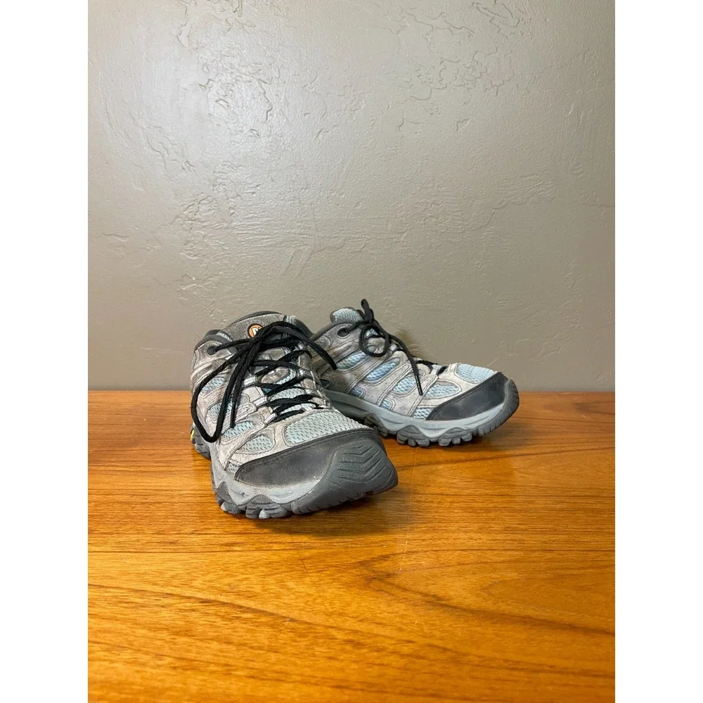 Merrell Moab 2 Hiking Shoes Womens 7.5 Blue Brown All Terrain Outdoor Trail
